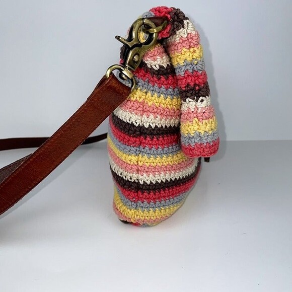 Sundance Anabaglish Yolanda Good Hope Foldover Crochet Colorful Crossbody Bag - Picture 5 of 12